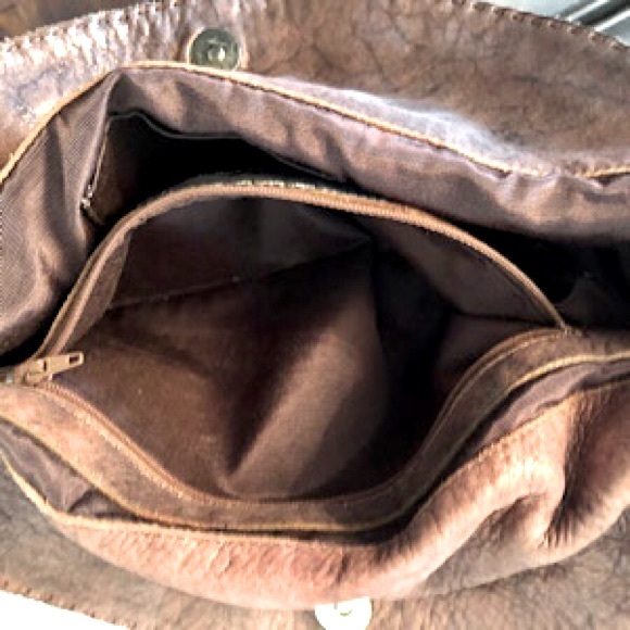 “NEW” Carla Mancini Bronze Shimmer Fold-over Bag - Picture 9 of 13